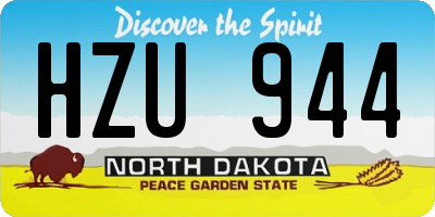 ND license plate HZU944