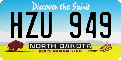 ND license plate HZU949