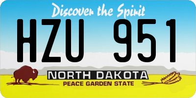 ND license plate HZU951