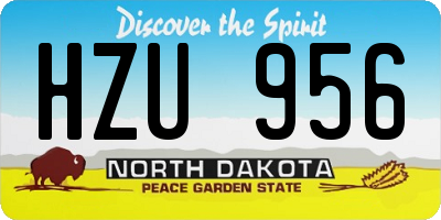 ND license plate HZU956