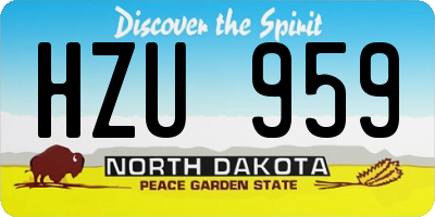 ND license plate HZU959