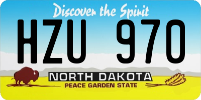 ND license plate HZU970