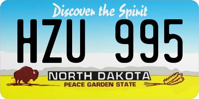 ND license plate HZU995