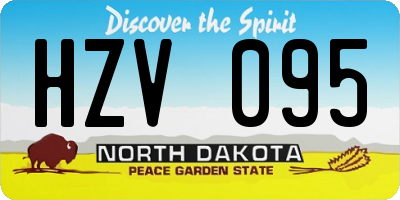 ND license plate HZV095