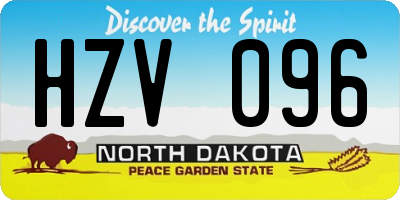 ND license plate HZV096