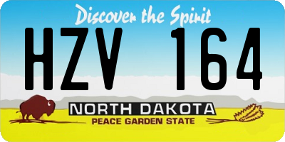 ND license plate HZV164