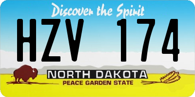 ND license plate HZV174