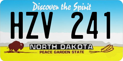 ND license plate HZV241