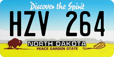 ND license plate HZV264