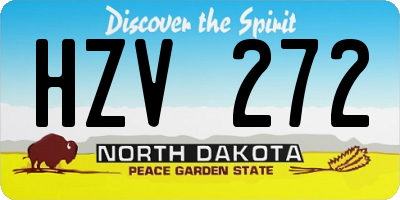 ND license plate HZV272