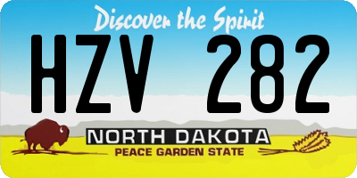 ND license plate HZV282