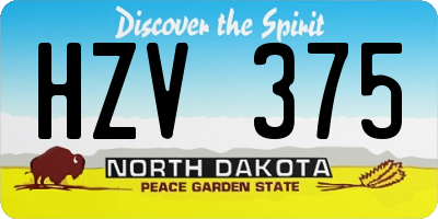 ND license plate HZV375