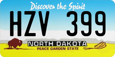 ND license plate HZV399