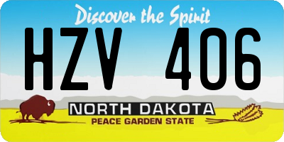 ND license plate HZV406