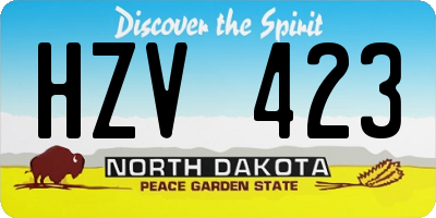 ND license plate HZV423