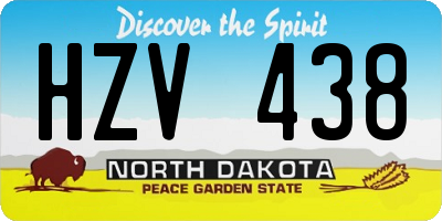 ND license plate HZV438