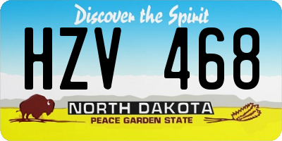 ND license plate HZV468