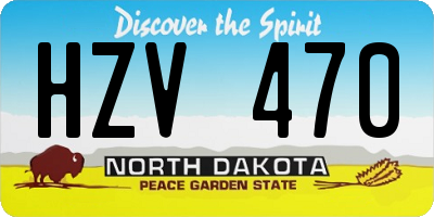 ND license plate HZV470