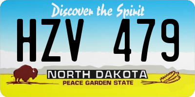 ND license plate HZV479