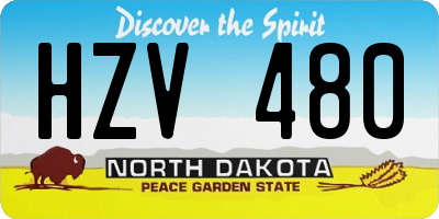 ND license plate HZV480