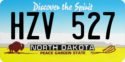 ND license plate HZV527