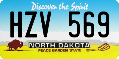ND license plate HZV569