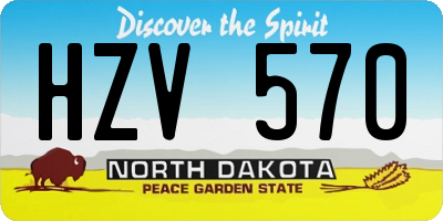 ND license plate HZV570