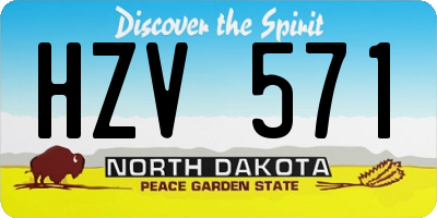 ND license plate HZV571