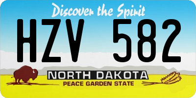 ND license plate HZV582