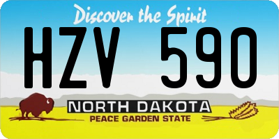 ND license plate HZV590