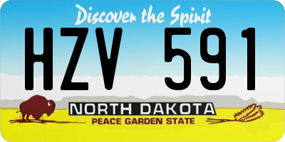 ND license plate HZV591