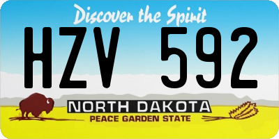 ND license plate HZV592