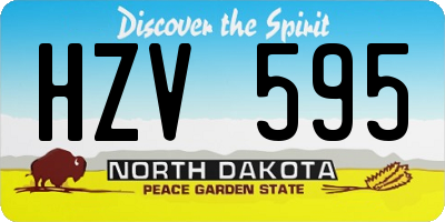 ND license plate HZV595