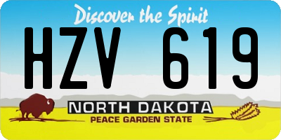 ND license plate HZV619