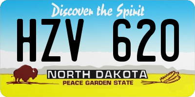 ND license plate HZV620