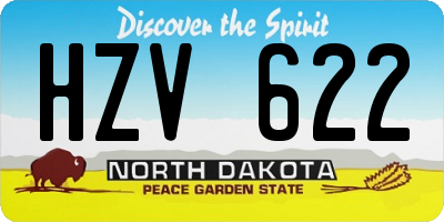 ND license plate HZV622
