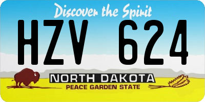 ND license plate HZV624