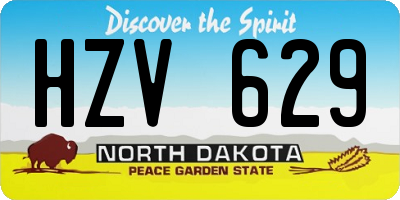 ND license plate HZV629