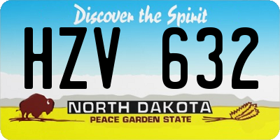 ND license plate HZV632