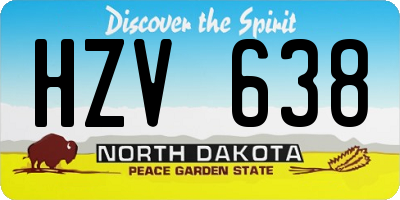 ND license plate HZV638