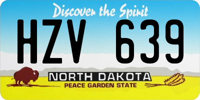 ND license plate HZV639