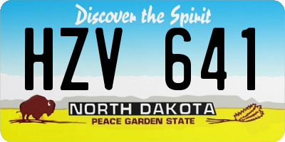 ND license plate HZV641