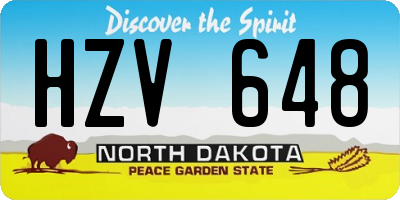 ND license plate HZV648