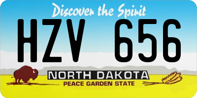 ND license plate HZV656