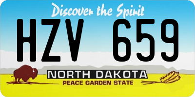 ND license plate HZV659