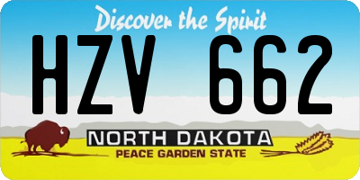 ND license plate HZV662