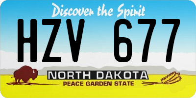 ND license plate HZV677