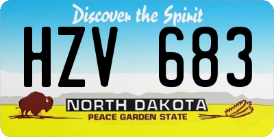 ND license plate HZV683