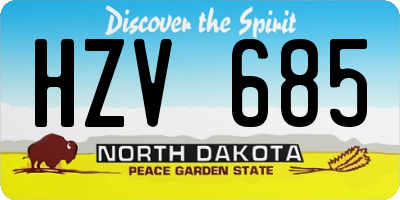 ND license plate HZV685