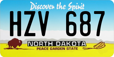 ND license plate HZV687